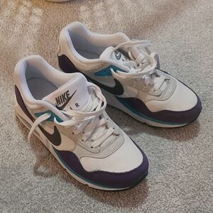 Nike Air White and Purple Sneakers